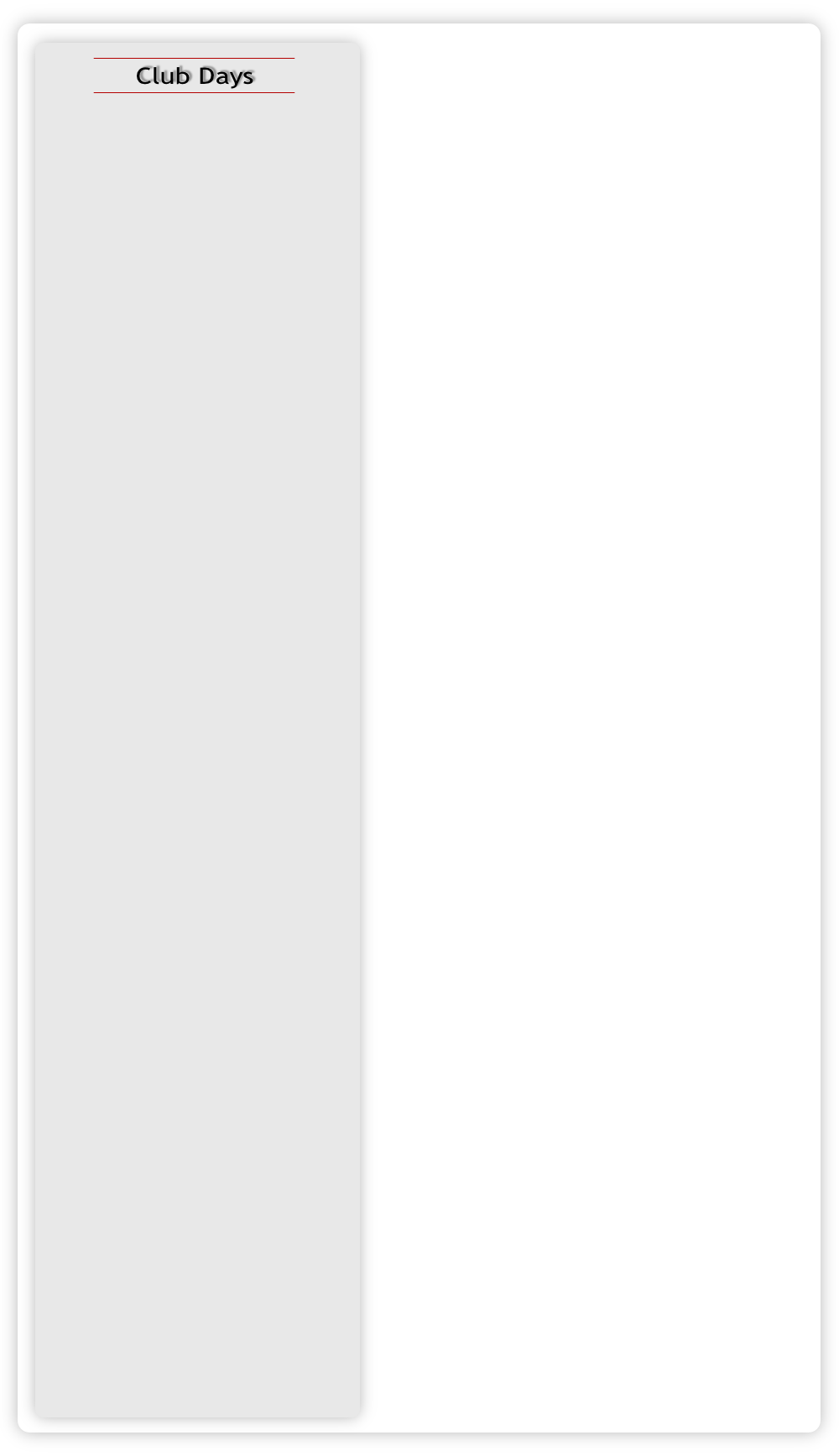 Club Days